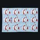 Linge De Cuisine Christmas Snowman Père Noël<br><div class="desc">Serviette de cuisine Snowman Père Noël par ArtMuvz Illustration. Vêtements de bonhomme de neige, t-shirts, cadeaux. T-shirt Snowman, cadeaux de Noël et vêtements d'hiver. . Pour personnaliser, ajoutez votre nom ou ajoutez du texte à la place. Customisez cette serviette de cuisine Snowman Père Noël pour la rendre unique ou pour...</div>
