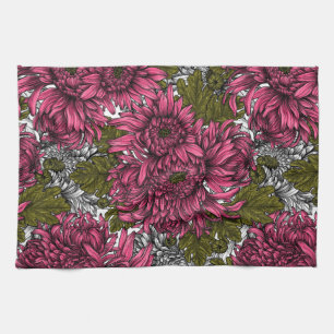 Linge De Cuisine Chrysanthème rose