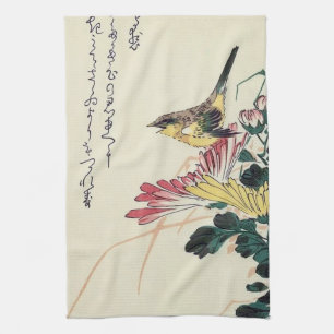Linge De Cuisine Chrysanthèmes et Troglodyte, Hiroshige, Ukiyo-e