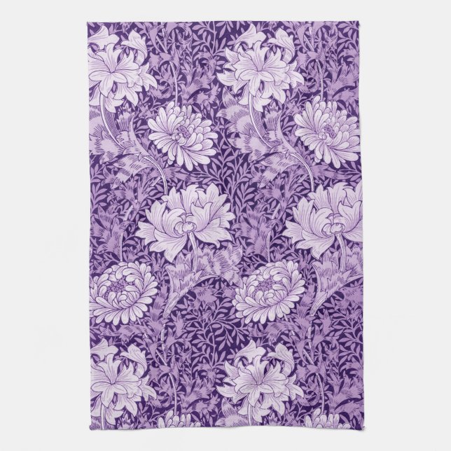 Linge De Cuisine Chrysanthemum Purple, William Morris (Vertical)