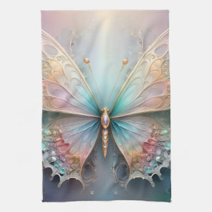 Linge De Cuisine Chuchotements de couleur : Papillon fractal pastel