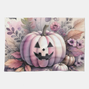 Linge De Cuisine Chute Halloween peinture citrouille aquarelle