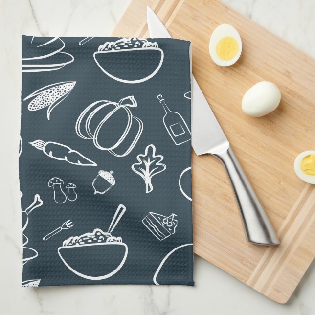 Linge De Cuisine Chute rustique mignonne Automne Thanksgiving Harve (Quart Plié)