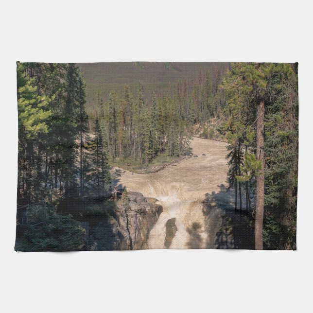 Linge De Cuisine Chutes Sunwapta, Cascade Photographie (Horizontal)