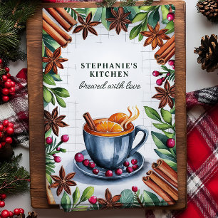 Linge De Cuisine Cidre Chaud Personnalisé Noël