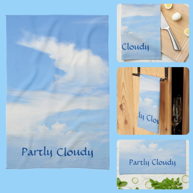 Linge De Cuisine Ciel bleu avec un nuage blanc éclatant (Créateur téléchargé)