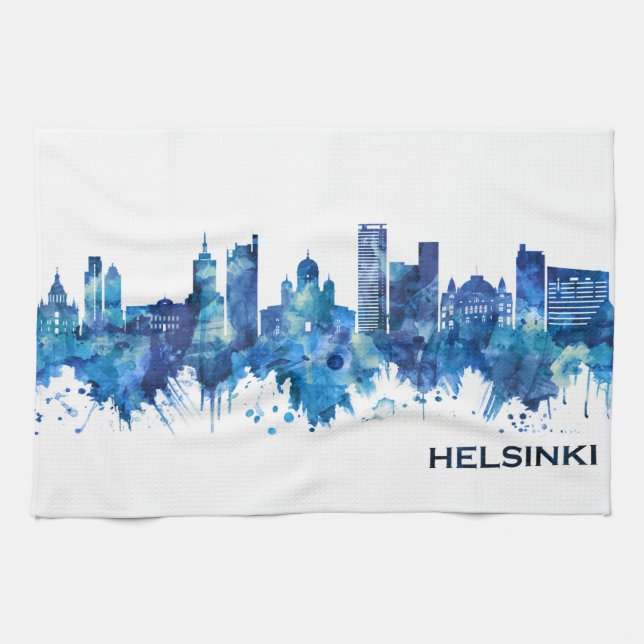 Linge De Cuisine Ciel bleu Helsinki-Finlande (Horizontal)