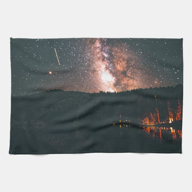 Linge De Cuisine ciel de nuit du feu de camp (Horizontal)