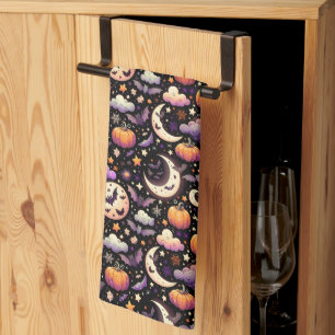 Linge De Cuisine Ciel nocturne fantaisiste d'Halloween