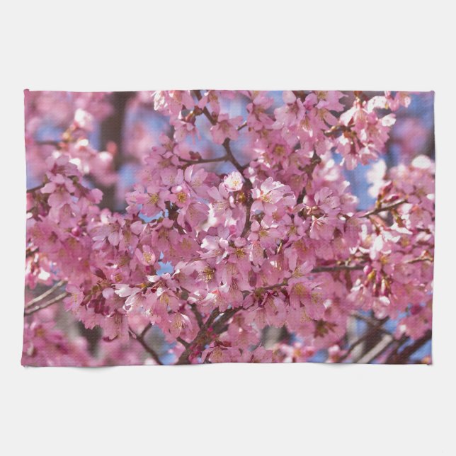 Linge De Cuisine Ciel Rose de Cerisier Sakura (Horizontal)