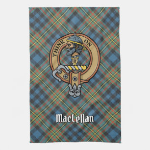 Linge De Cuisine Cimier du clan MacLellan sur tartan ancien