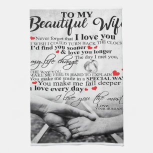 Linge De Cuisine Citation D'Amour Pour La Femme   Cadeau Couples co