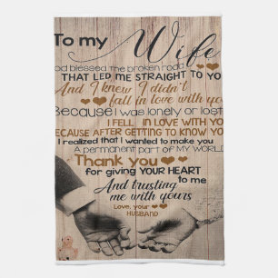 Linge De Cuisine Citation D'Amour Pour La Femme Cadeau familial m