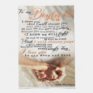 Linge De Cuisine Citation d'amour pour petit ami   Cadeau tendance