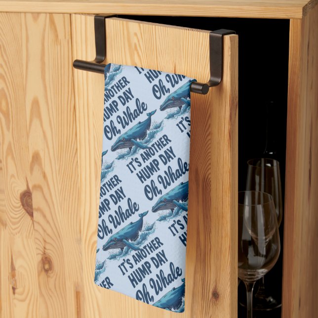 Linge De Cuisine Citation de baleine drôle "Oh Baleine" Conception  (Pliage en tiers)