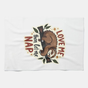 Linge De Cuisine Citation de paresseux vintage Design d'animal mign