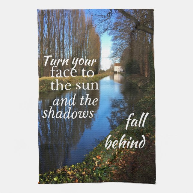 Linge De Cuisine Citation motivationnelle : Tournez votre visage ve (Vertical)