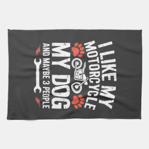 Linge De Cuisine Citation sarcastique de chien de moto Humour de ch