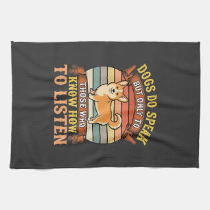 Linge De Cuisine Citation Vintage sur les chiens Corgi qui parlent
