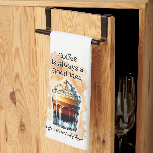 Linge De Cuisine Citations de café Décoration de cuisine (Pliage en tiers)