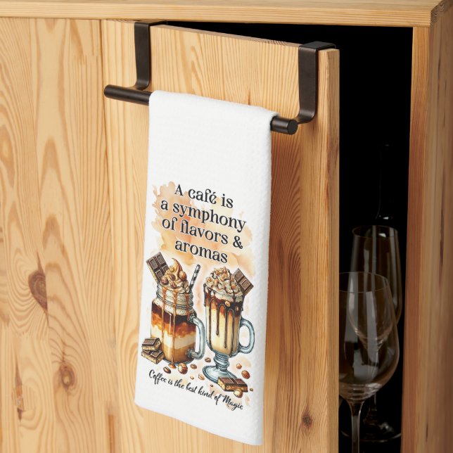 Linge De Cuisine Citations de café Décoration de cuisine (Pliage en tiers)