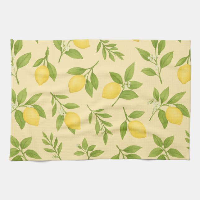 Linge De Cuisine Citron Botanique  (Horizontal)