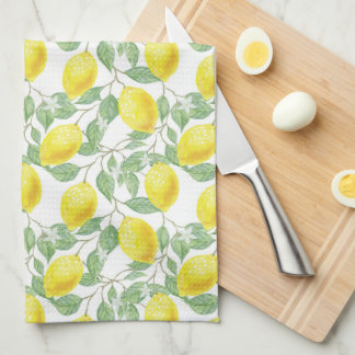 Linge De Cuisine Citronnier Arbre Jaune Fruit Pays Cuisine Serviett