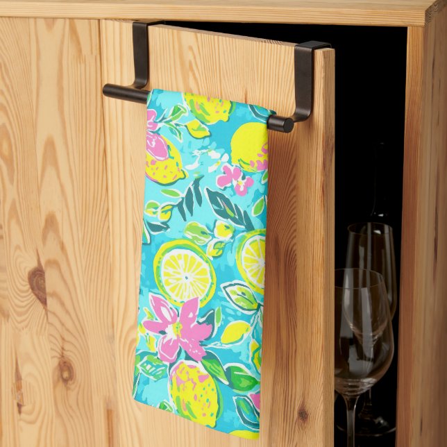 Linge De Cuisine Citrons (Pliage en tiers)