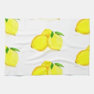 Linge De Cuisine citrons fruits aquarelle Cuisine Citrus tropical