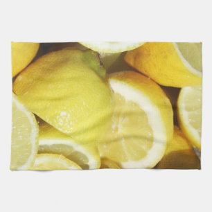 Linge De Cuisine Citrons jaune
