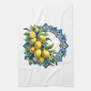 Linge De Cuisine Citrons Méditerranéens