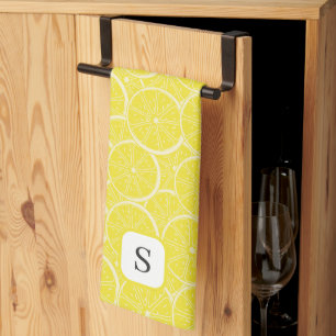 Linge De Cuisine Citrons mignonnes Fruit Monogramme initial