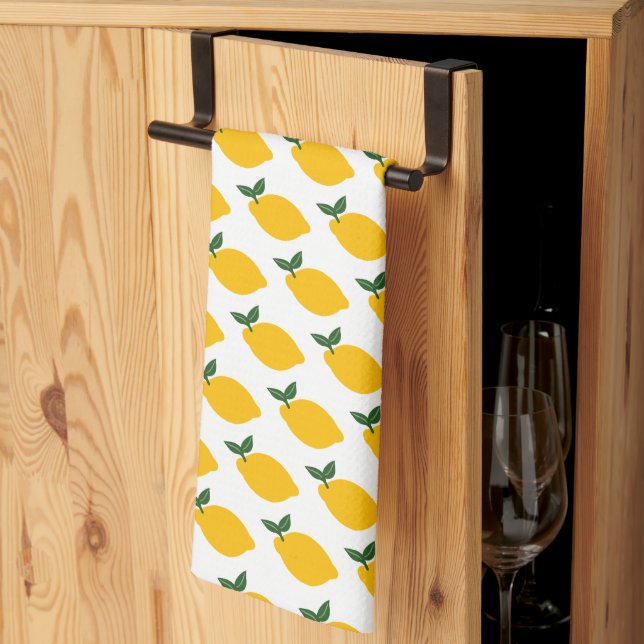 Linge De Cuisine Citrons Motif Citrus Été Fruit Jaune (Pliage en tiers)