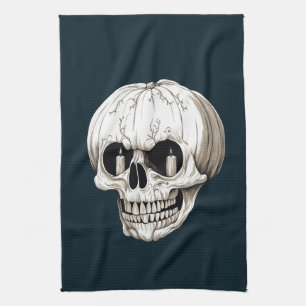 Linge De Cuisine Citrouille Crânienne Halloween Gothique