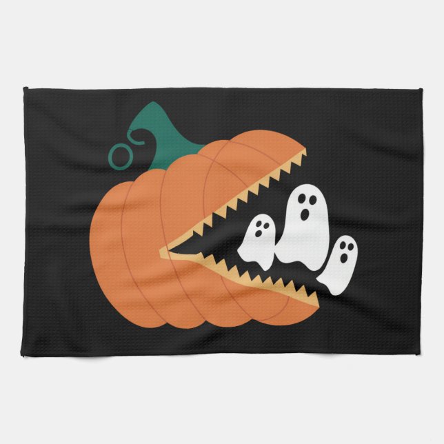 Linge De Cuisine Citrouille d'Halloween Drôles de fantômes Garçons  (Horizontal)