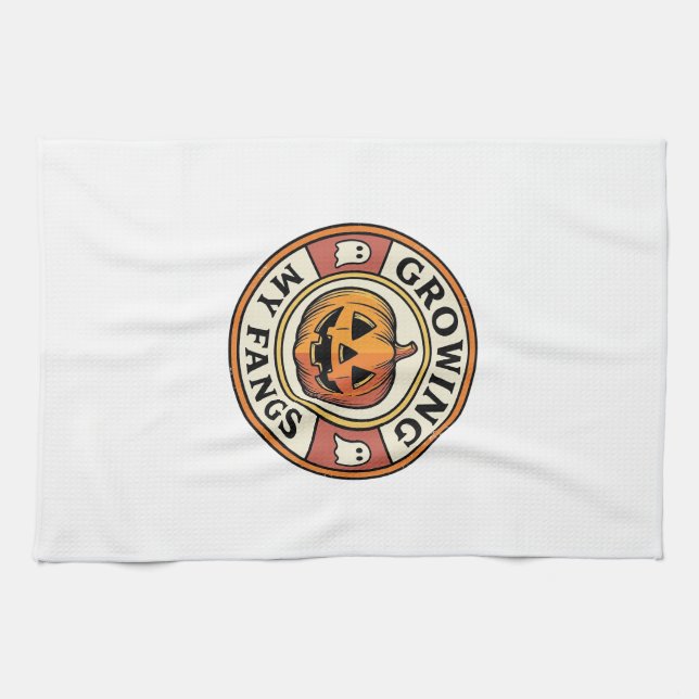 Linge De Cuisine Citrouille d'Halloween Faisant Pousser Mes Crocs B (Horizontal)
