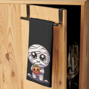 Linge De Cuisine Citrouille d'Halloween mignonne/maman
