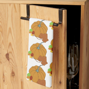 Linge De Cuisine Citrouille et feuille plus des bonbons colorés