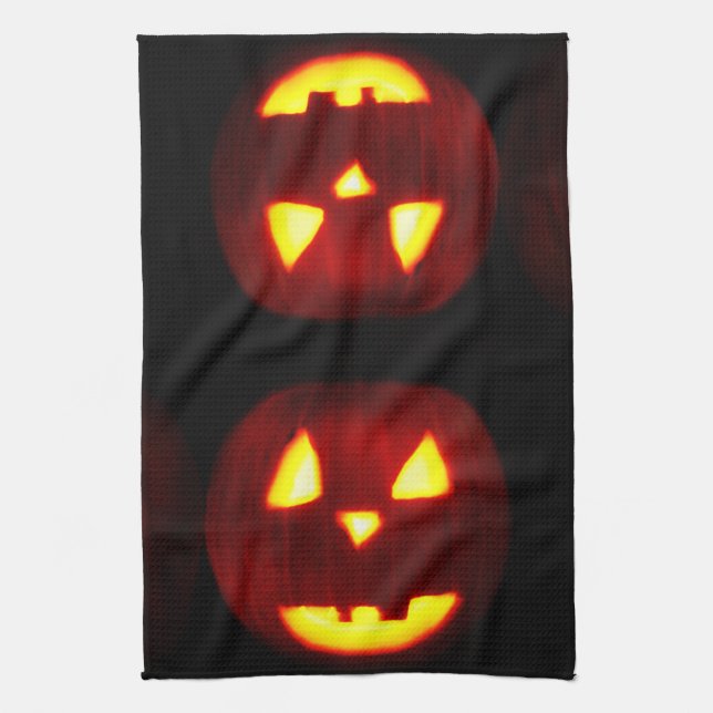 LINGE DE CUISINE CITROUILLE HALLOWEEN TRADITIONNEL (Vertical)