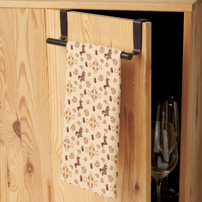 Linge De Cuisine Citrouille Spice Dachshund Nice (Pliage en tiers)