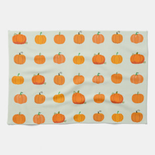 Linge De Cuisine Citrouilles oranges motif