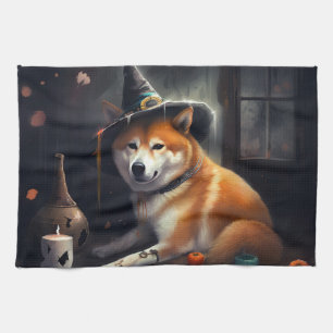 Linge De Cuisine Citrouilles Shiba Inu Halloween Épouvantables