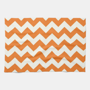 Linge De Cuisine Citrus à la crème orange Chevron ZigZag Cadeaux