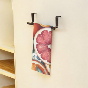 Linge De Cuisine Citrus Citron Vibrant & Aquarelle Orange Floral