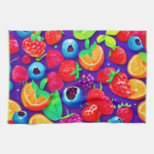Linge De Cuisine Citrus et baies éclatées