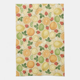 Linge De Cuisine Citrus et fraises