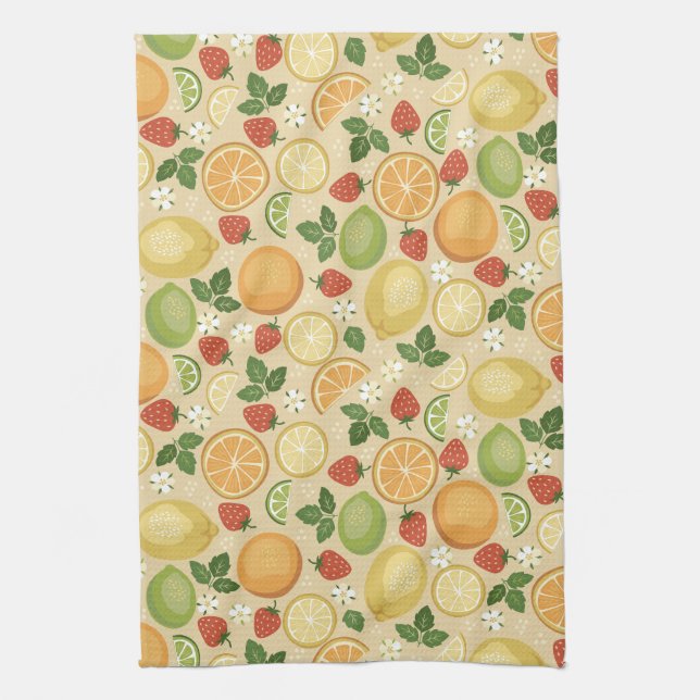 Linge De Cuisine Citrus et fraises (Vertical)