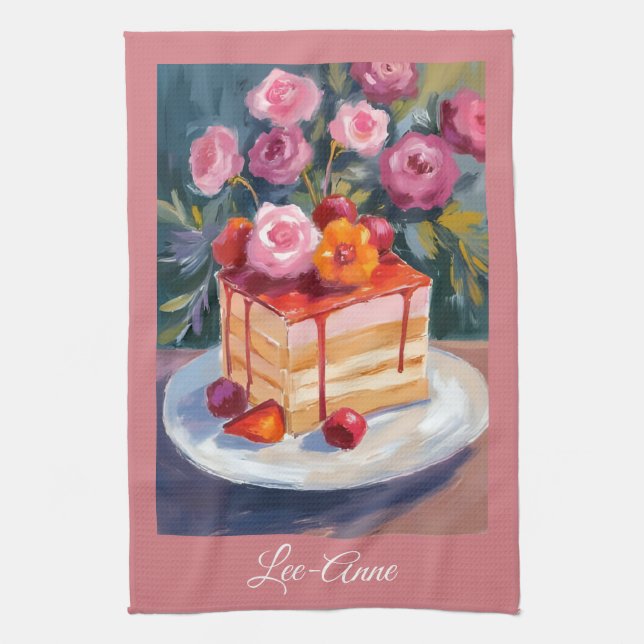 Linge De Cuisine Cke & Fleurs Aquarelle – Décor Cosy (Vertical)