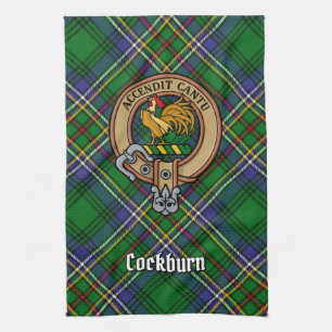 Linge De Cuisine Clan Cockburn Crest sur Tartan