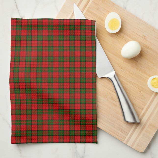 Linge De Cuisine Clan Dunbar Tartan Motif (Quart Plié)